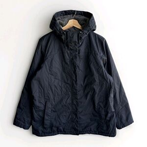 L.L.Bean Women’s Parka Jacket Black Insulated Fleece Lined Hooded Size XL Reg